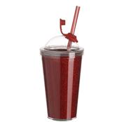 Copo de Acrílico 550ml com Suporte Canudo