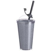 Copo de Acrílico 550ml com Suporte Canudo