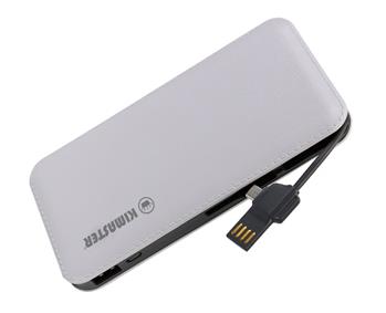 Carregador Portátil Slim com Cabo Embutido