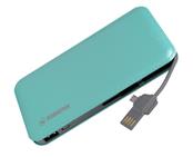 Carregador Portátil Slim com Cabo Embutido