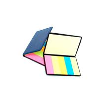 Bloco de Anotações de Couro Sintético com Post-It