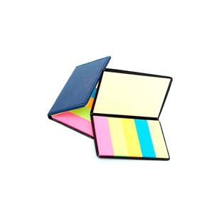 Bloco de Anotações de Couro Sintético com Post-It