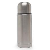 Garrafa Térmica Inox 350ml com Capa Protetora de Couro Sintético