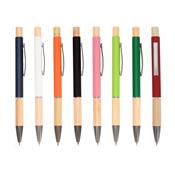 Caneta Metal com Detalhes em Bambu