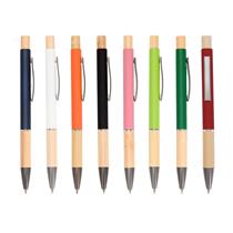 Caneta Metal com Detalhes em Bambu