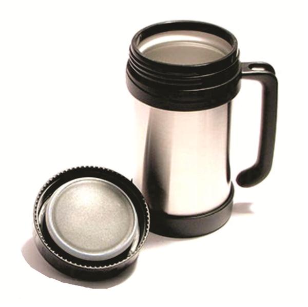 Caneca térmica em metal com tampa
