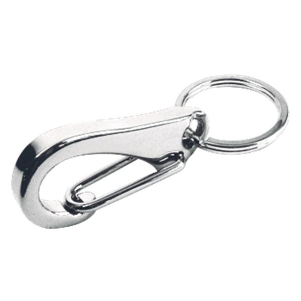 Chaveiro de Mosquetão Cromado de Metal 