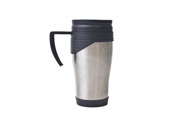 Caneca de Metal com Detalhe Preto