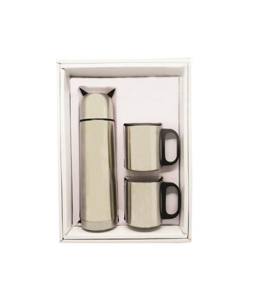 Garrafa Térmica Kit Presente com 2 Canecas